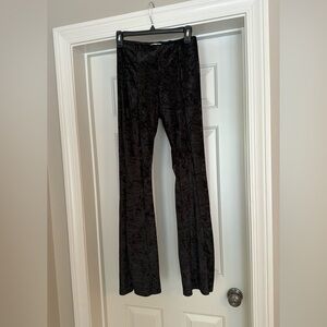 Altar’d State Black Velour Pants Flare Small S